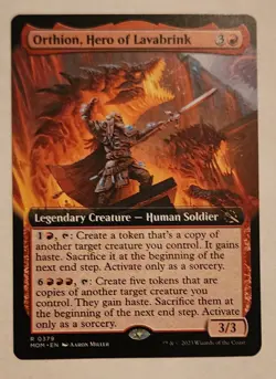MTG Orthion, Hero of Lavabrink (Extended Art) March of the Machine Regular NM/M - Image 1