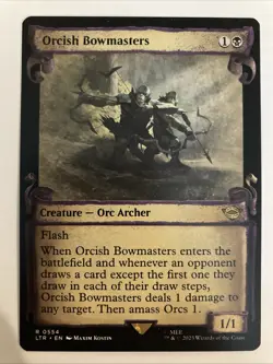 Near Mint Orcish Bowmasters (Showcase Scrolls) (0554) MTG Lord of the Rings - Image 1