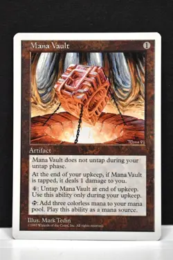 MTG, MANA VAULT, 5TH EDITION, NM, NEVER PLAYED - Image 1