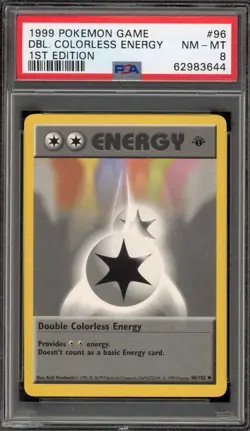 Pokemon Double Colorless Energy Base Set Shadowless 1st Edition #96 PSA 8 - Image 1