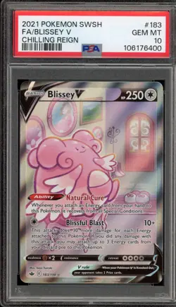 Pokemon Blissey V Chilling Reign Full Alt Art #183 PSA 10 Gem Mint - Image 1