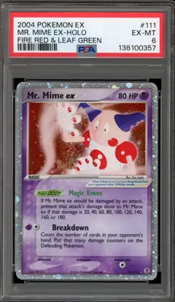 Pokemon Mr. Mime ex EX Fire Red & Leaf Green Holo Ultra Rare #111 PSA 6 - Image 1