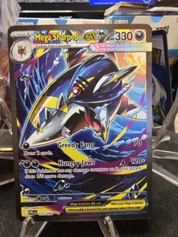 Mega Sharpedo Ex 127/094 Phantasmal Flames Pokemon - Image 1
