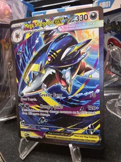 Mega Sharpedo Ex 127/094 Phantasmal Flames Pokemon - Image 2