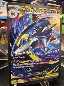 Mega Sharpedo Ex 127/094 Phantasmal Flames Pokemon - Image 3