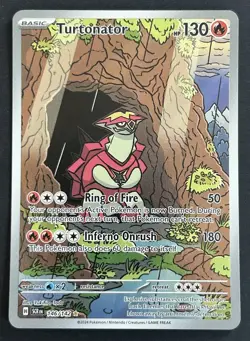 Turtonator 146/142 Stellar Crown Illustration Rare Holo Pokemon TCG Card NM - Image 1