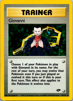 Giovanni - 18/132 - Pokemon Gym Challenge Unlimited Holo Rare Card WOTC DMG - Image 1