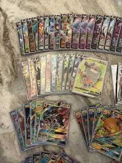 Pokemon Lot Of 73 Cards Full Art V GX EX VMAX Secret Rare Trainers Some Dupes - Image 2