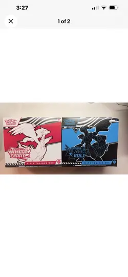 Pokemon TCG Black Bolt White Flare Elite Trainer Box Set of 2 (Sealed) - Image 1