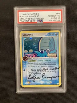 POP 1 Pokemon Omanyte Rodger Bumpass Signed Squidward Voice Actor PSA AUTO 10! - Image 1
