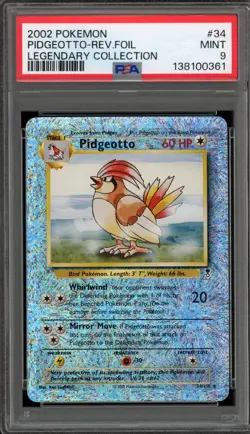 Pokemon Pidgeotto Legendary Coll. Reverse Holo Rare #34 PSA 9 Mint - Image 1