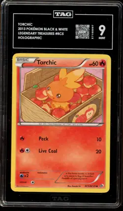 Pokemon Torchic Legendary Treasures #RC5 TAG 9 Mint - Image 1