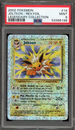 Pokemon Jolteon Legendary Coll. Reverse Holo Rare #14 PSA 9 Mint - Image 1