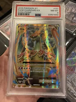 Pokemon TCG M Charizard EX #101/108 Evolutions 2016 PSA NM-MT 8 - Image 1