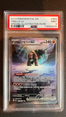 2023 POKEMON PAL EN-PALDEA EVOLVED SPECIAL ILLUSTRATION RARE TING-LU EX PSA 9 - Image 1
