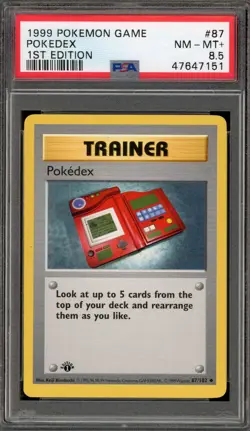 Pokemon Pokedex Base Set Shadowless 1st Edition #87 PSA 8.5 - Image 1