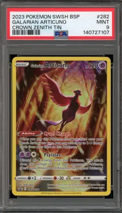 Pokemon Galarian Articuno Crown Zenith Tin Full Art Promo SWSH282 PSA 9 Mint - Image 1