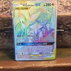 Pokemon Arceus & Dialga & Palkia GX TAG TEAM Secret Rare 258/236 Holo - Image 1