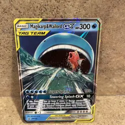 2019 Pokemon Sun & Moon Magikarp & Wailord GX Tag Team Black Star Promo SM166 - Image 2