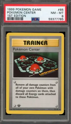 Pokemon Center Base Set Shadowless 1st Edition #85 PSA 8 - Image 1
