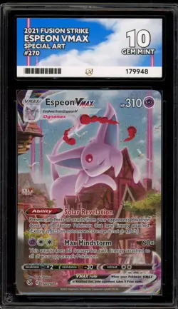 Pokemon Espeon VMAX Fusion Strike Secret Rare Full Alt Art #270 ACE 10 Gem Mint - Image 1