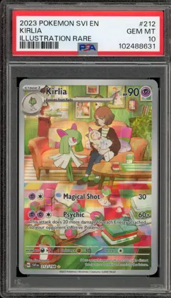Pokemon Kirlia Scarlet & Violet Illustration Rare #212 PSA 10 Gem Mint - Image 1