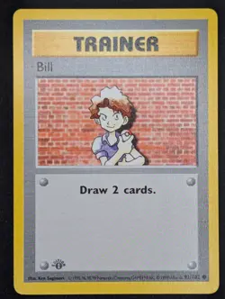 LP- 1st Edition Bill 091/102 Pokemon Base Set (Shadowless) - Image 2