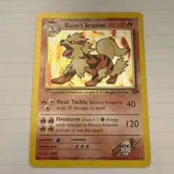 Pokemon Blaine's Arcanine 1/132 Gym Challenge Holofoil - MP - Image 1