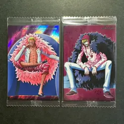 PREORDER Corazon & Doflamingo Holo Japanese One Piece Wafer Cards Sealed - Image 1