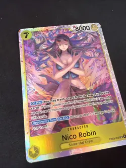 One Piece TCG - Nico Robin PRERELEASE ENGLISH EB03-055 HEROINES SR - Near Mint - Image 2