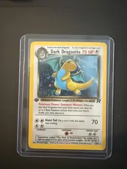 Pokemon Dark Dragonite 1st Edition Holo Rare Card 5/82 - Image 3
