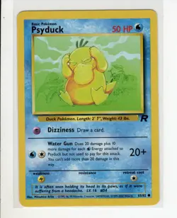 TEAM ROCKET SET PSYDUCK POKEMON CARD 65/82 LP - Image 1