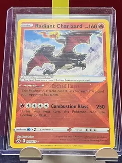 RADIANT CHARIZARD- CROWN ZENITH 20/159 NM-M, RADIANT RARE POKEMON CARD TCG HOLO - Image 3