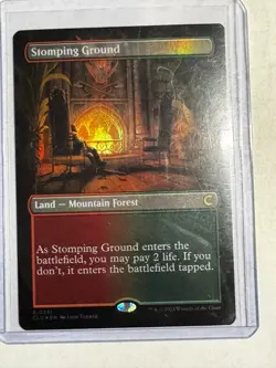 Stomping Ground (Borderless) Ravnica: Clue Edition Foil NM Magic the Gathering - Image 1
