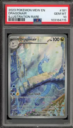 Pokemon Dragonair 151 MEW EN Illustration Rare #181 PSA 10 Gem Mint - Image 1