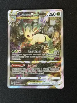 Pokemon TCG Leafeon VSTAR Holo Card Crown Zenith: Galarian Gallery GG35/GG70 - Image 1