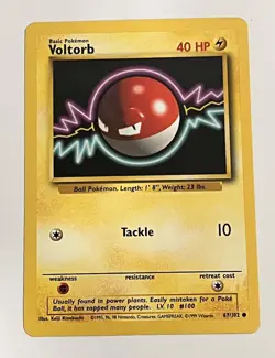 Voltorb Common Normal Base Set 067/102 NM Pokemon TCG - Image 1