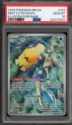 Pokemon Misty's Psyduck Destined Rivals Illustration Rare #193 PSA 10 Gem Mint - Image 1