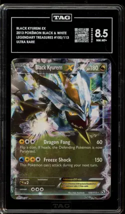 Pokemon Black Kyurem EX Legendary Treasures Holo Ultra Rare #100 TAG 8.5 - Image 1