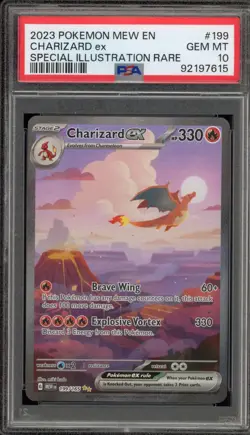 Pokemon Charizard ex 151 MEW EN Special Illustration Rare #199 PSA 10 Gem Mint - Image 1