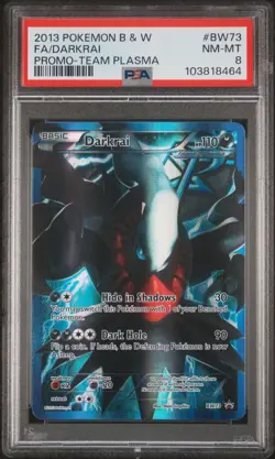 2013 Pokemon Promo Darkrai Full Art #BW73 NM-MT Black & White PSA 8 - Image 1