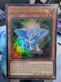 YuGiOh! Lightsworn Dragonling LEDE-EN023 Ultra Rare 1st Ed - Image 1