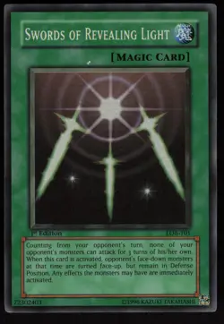 Swords of Revealing Light LOB-101 WAVY Super Rare 1st Edition Yu-Gi-Oh - Image 1
