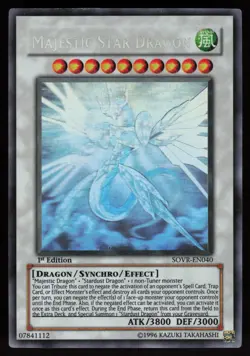 Majestic Star Dragon SOVR-EN040 Ghost Rare 1st Edition Yu-Gi-Oh - Image 1