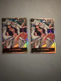 X2 One Piece Card Game TCG Ms. All Sunday OP14-084 SR M/NM Condition - Image 2