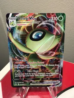Celebi VMAX 008/198 Ultra Rare Holo SWSH06: Chilling Reign Pokemon Card - Image 1