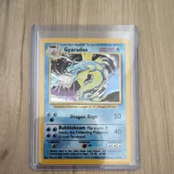 Pokemon TCG Gyarados Base Set Holo Rare 006/102 English 100HP Card - Image 1