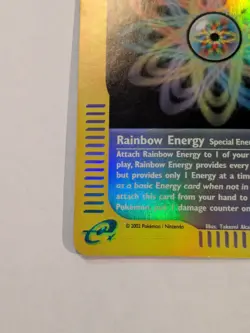 Rainbow Energy 144/147 Reverse Holo Rare Aquapolis Pokemon Card 2002 - Image 5
