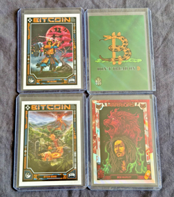 Rare 4 Card Bitcoin Trading Cards BTCTC Lot TCG /210 Genesis Halving + S3 OPP - Image 1