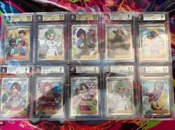Pokemon 10x Graded Card Lot Full Art Trainers Lot #30 - Image 1